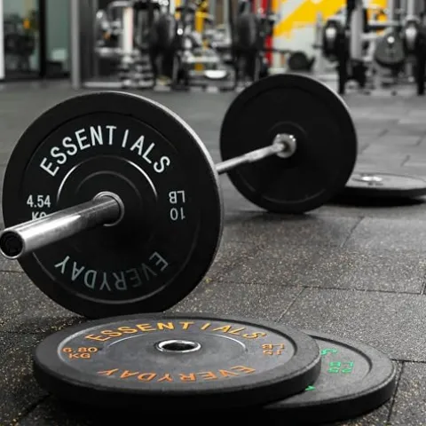 BalanceFrom Olympic Bumper Plate Set Black