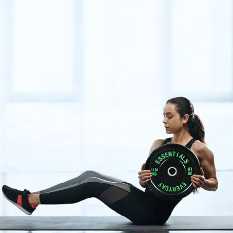 BalanceFrom Olympic Bumper Weight Plate Set Black