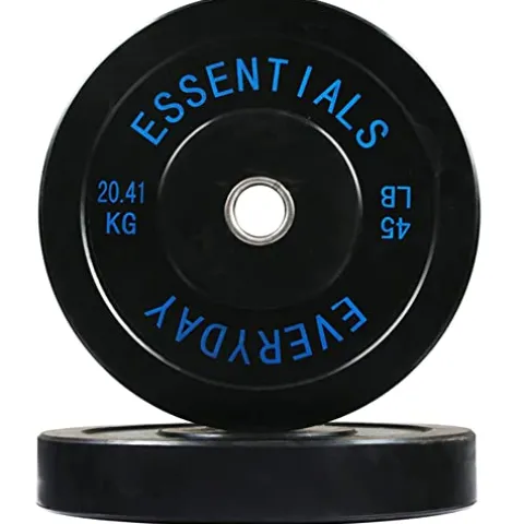 BalanceFrom Olympic Bumper Weight Plate Set Black