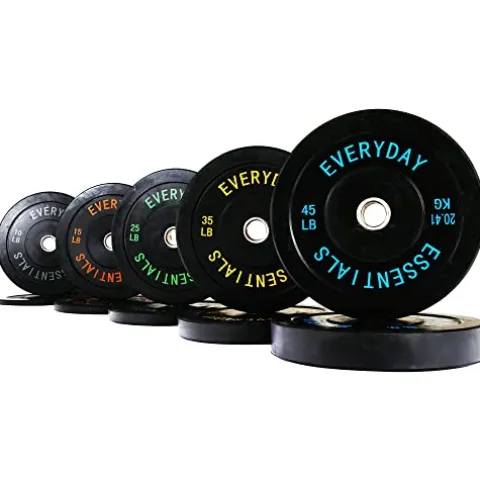 BalanceFrom Olympic Bumper Weight Plate Set Black