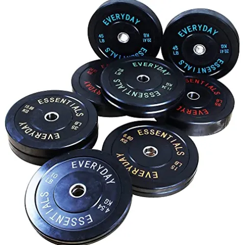 BalanceFrom Olympic Bumper Plate Weight Plate Set Black