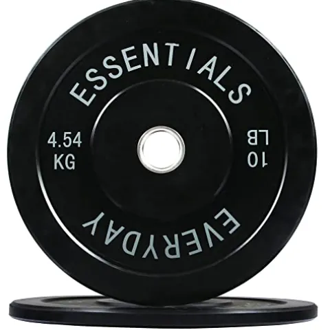BalanceFrom Olympic Bumper Plate Weight Plate Set Black