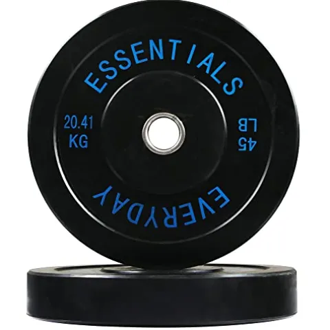 BalanceFrom Olympic Bumper Plate Weight Plate Set Black