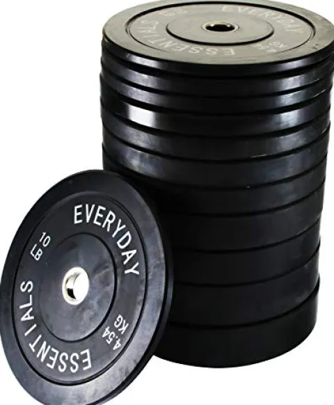 BalanceFrom Olympic Bumper Plate Set Black