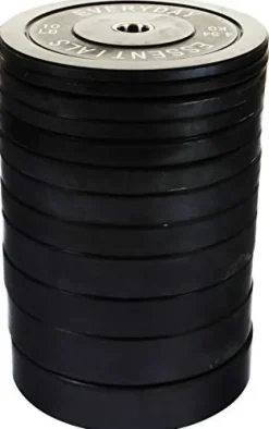 BalanceFrom Olympic Bumper Plate Set Black