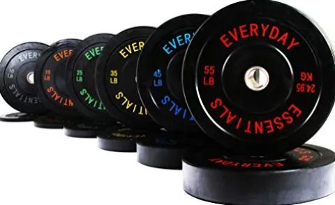 BalanceFrom Olympic Bumper Plate Set Black