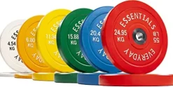 BalanceFrom Olympic Bumper Plate Weight Set Colored