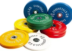 BalanceFrom Olympic Bumper Plate Weight Set Colored