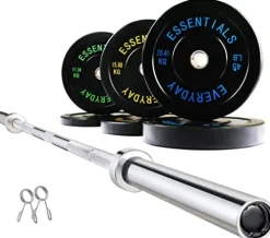 BalanceFrom Olympic Bumper Plate Set Black