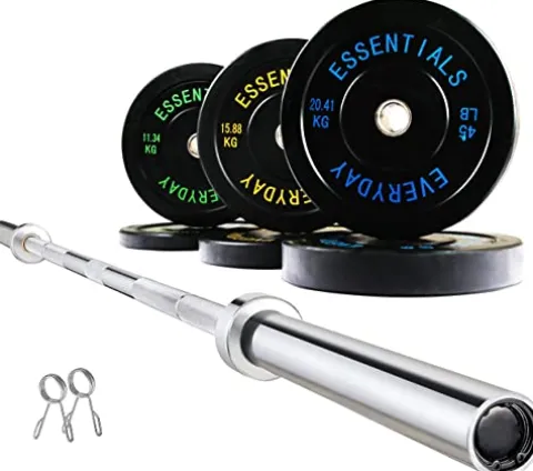 BalanceFrom Olympic Bumper Plate Set Black