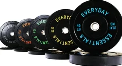 BalanceFrom Olympic Bumper Plate Weight Plate Set Black