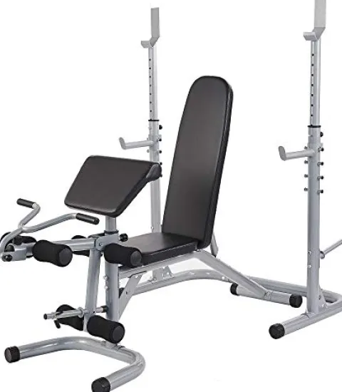 BalanceFrom RS 60 Adjustable Olympic Workout Bench Gray