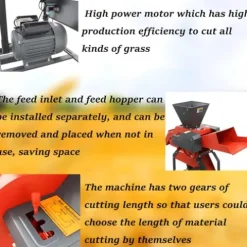 Banfluxion 220V 4-Blade Grass Cutting Machine Red