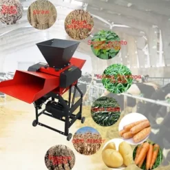 Banfluxion 220V 4-Blade Hay Cutter Pulverizer Red