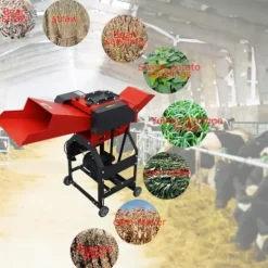 Banfluxion 220V 4-Blade Hay Cutter Pulverizer Red