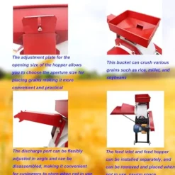 Banfluxion 220V Integrated Grass Cutting and Crop Crushing Machine Red