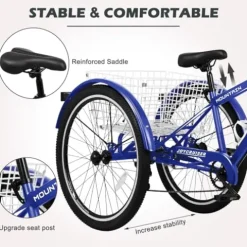 Barbella Adult Mountain Tricycle Navy-Blue