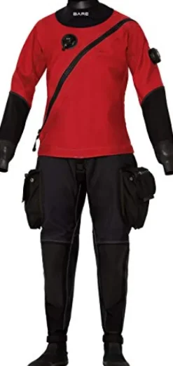 Bare Womens Expedition HD2 Tech Drysuit Small Short Red