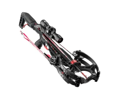 BARNETT Hyper Raptor Crossbow Package with 4×36 Scope, 3 HyperFlite Arrows Black