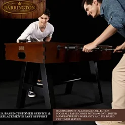 Barrington Billiards 56″ Allendale Collection Foosball Table Dark Wood Brown/Black