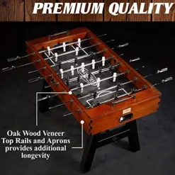 Barrington Billiards 56″ Allendale Collection Foosball Table Dark Wood Brown/Black