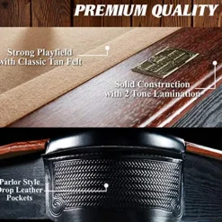 Barrington Billiards 7.5′ Belmont Drop Pocket Table Tan/Dark Wood Grain