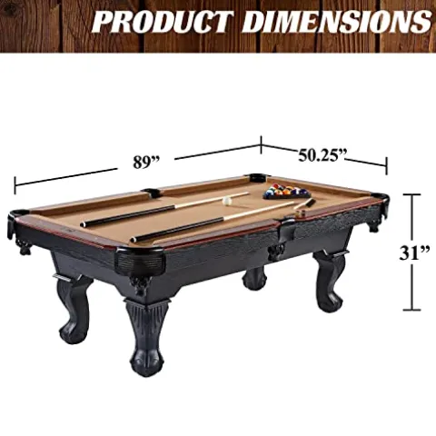 Barrington Billiards 7.5′ Belmont Drop Pocket Table Tan/Dark Wood Grain