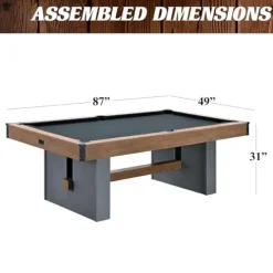 Barrington Billiards 7′ Urban Drop Pocket Table Brown/Grey/Concrete