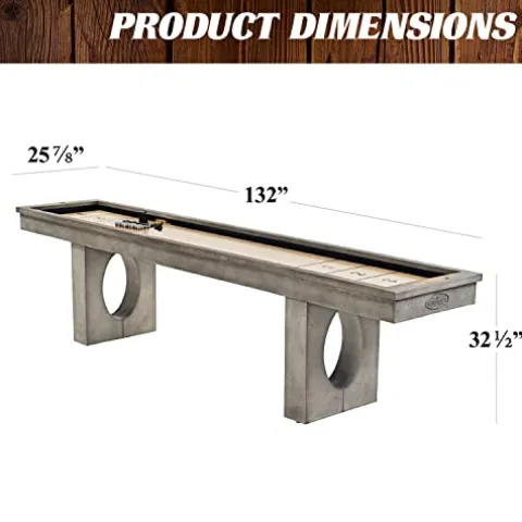 Barrington Billiards Aurora Outdoor Shuffleboard Table Gray/Light Wood Grain