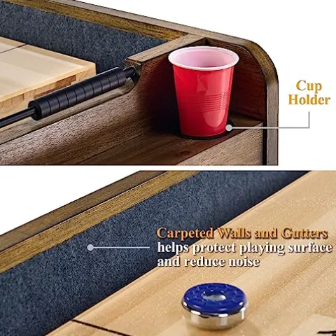 Barrington Billiards Coventry Shuffleboard Table Gray/Light Wood Grain/Dark Wood Grain