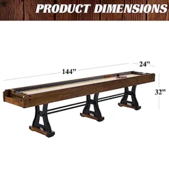 Barrington Billiards Coventry Shuffleboard Table Gray/Light Wood Grain/Dark Wood Grain