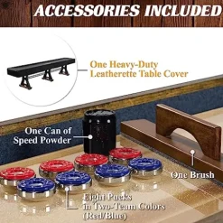 Barrington Billiards Coventry Shuffleboard Table Gray/Light Wood Grain/Dark Wood Grain