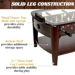 Barrington Billiards Foosball Coffee Table Wood Grain