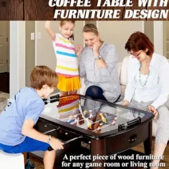 Barrington Billiards Foosball Coffee Table Wood Grain