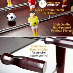 Barrington Billiards Foosball Coffee Table Wood Grain