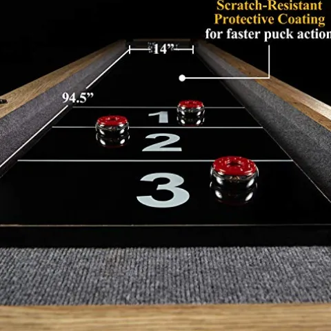 Barrington Billiards 9ft Wentworth Shuffleboard Table with Black Playfield