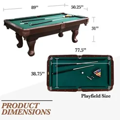 Barrington Billiards Pool Table Set Green/Dark Wood Grain