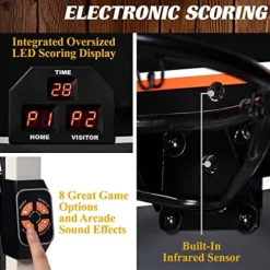 Barrington Billiards Urban Arcade Basketball Game with Electronic Scoring Black/White/Orange/Cement/Woodgrain