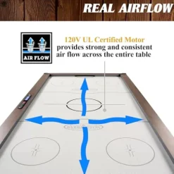 Barrington Billiards Urban 7′ Air Hockey Table with Pusher & Puck Set Brown/Gray