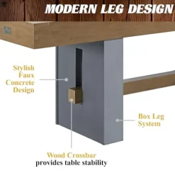 Barrington Billiards Urban Shuffleboard Table Gray/Brown