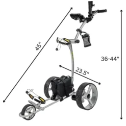 BAT-CADDY ELECTRIC GOLF CADDY X4R Advanced Lithium 36-Hole Golf Push Cart Phantom Black