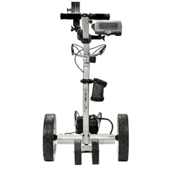 BAT-CADDY ELECTRIC GOLF CADDY BATCADDY X8R Advanced Lithium Golf Push Cart Titanium Silver