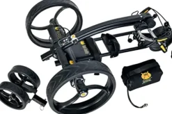 BAT-CADDY ELECTRIC GOLF CADDY BATCADDY X8R Advanced Lithium Golf Push Cart Titanium Silver