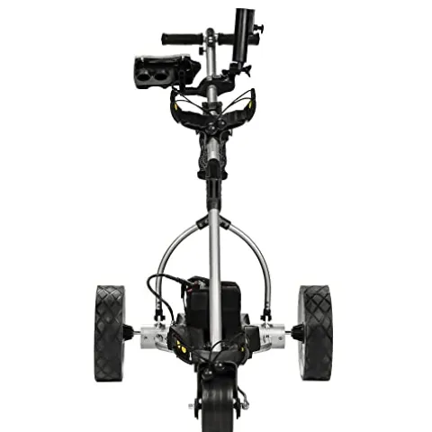 BAT-CADDY ELECTRIC GOLF CADDY X3R Sealed Lead 18-Hole Battery Powered Golf Push Cart Titanium Silver