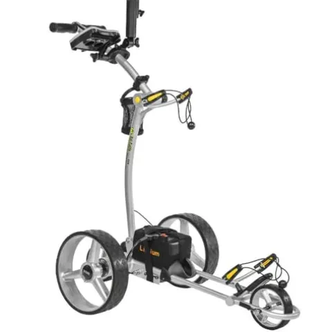 BAT-CADDY ELECTRIC GOLF CADDY X4R Remote Golf Push Cart Titanium Silver