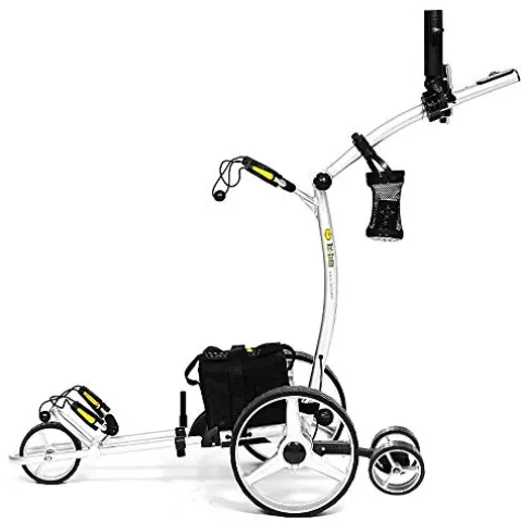 BAT-CADDY ELECTRIC GOLF CADDY X4R Remote Golf Push Cart Titanium Silver