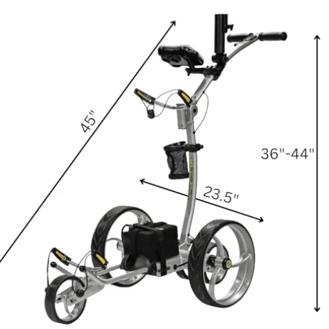 BAT-CADDY ELECTRIC GOLF CADDY X8R Remote Control Golf Push Cart Titanium Silver