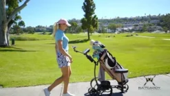 BAT-CADDY ELECTRIC GOLF CADDY X8R Sealed Lead 18-Hole Battery Powered Push Cart with Remote, Dual Motor, 9-Speeds, Reverse, Cruise Control, Anti-Tip Wheel, Downhill Control – Phantom Black