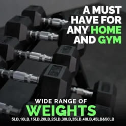 BBRUN Weight Dumbbells Set with Rack 450-550 lbs Black