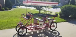 Beach Surrey Company Double Bench Surrey Bike Red